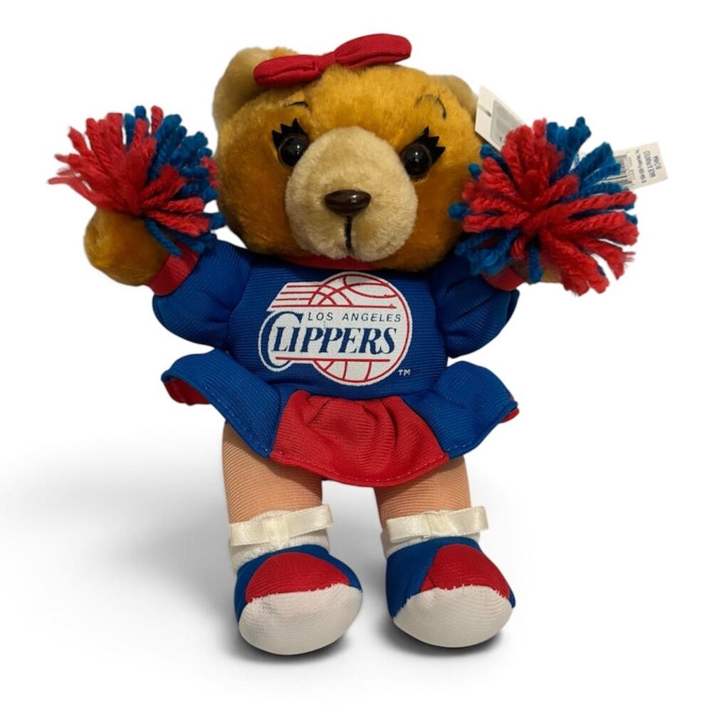 Vintage 1994 Play by Play NBA Los Angeles Clippers cheerleader Plush Bear
